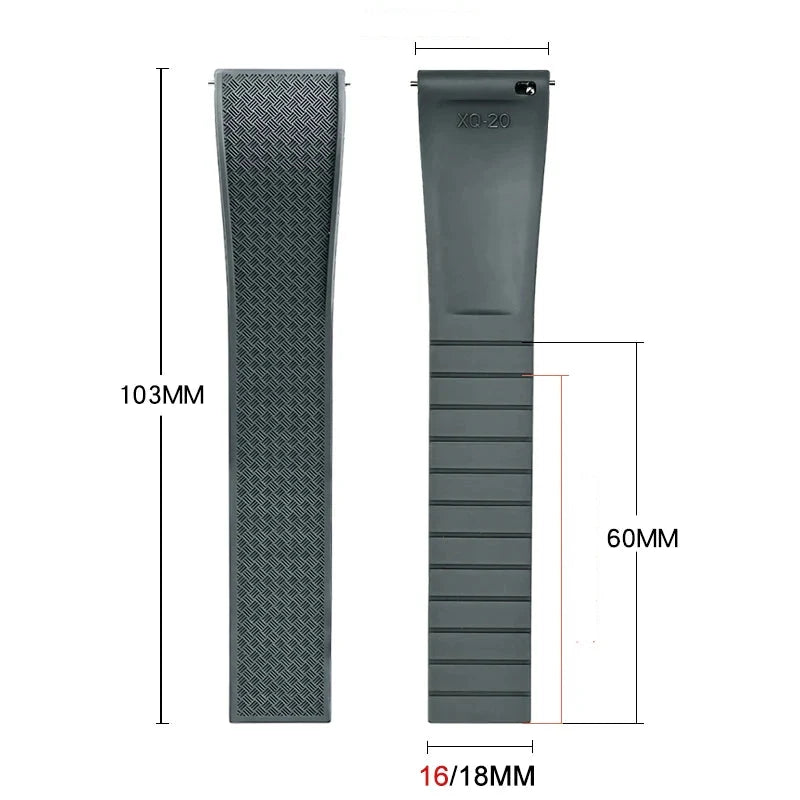 Polar Vantage, Grit X & Ignite FKM Rubber Band with Folding Clasp