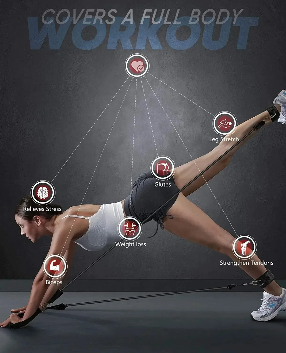 Wrapped Resistance Band Elastic Band Strength Training Rod Set Resistance Fitness Equipment Sports Belt Sports Equipment