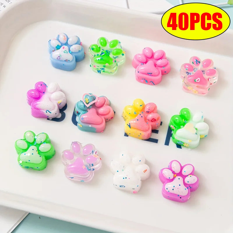10/ /40/50pcs Mini Cute Cat Claw Plush Pinch Fun, Colorful