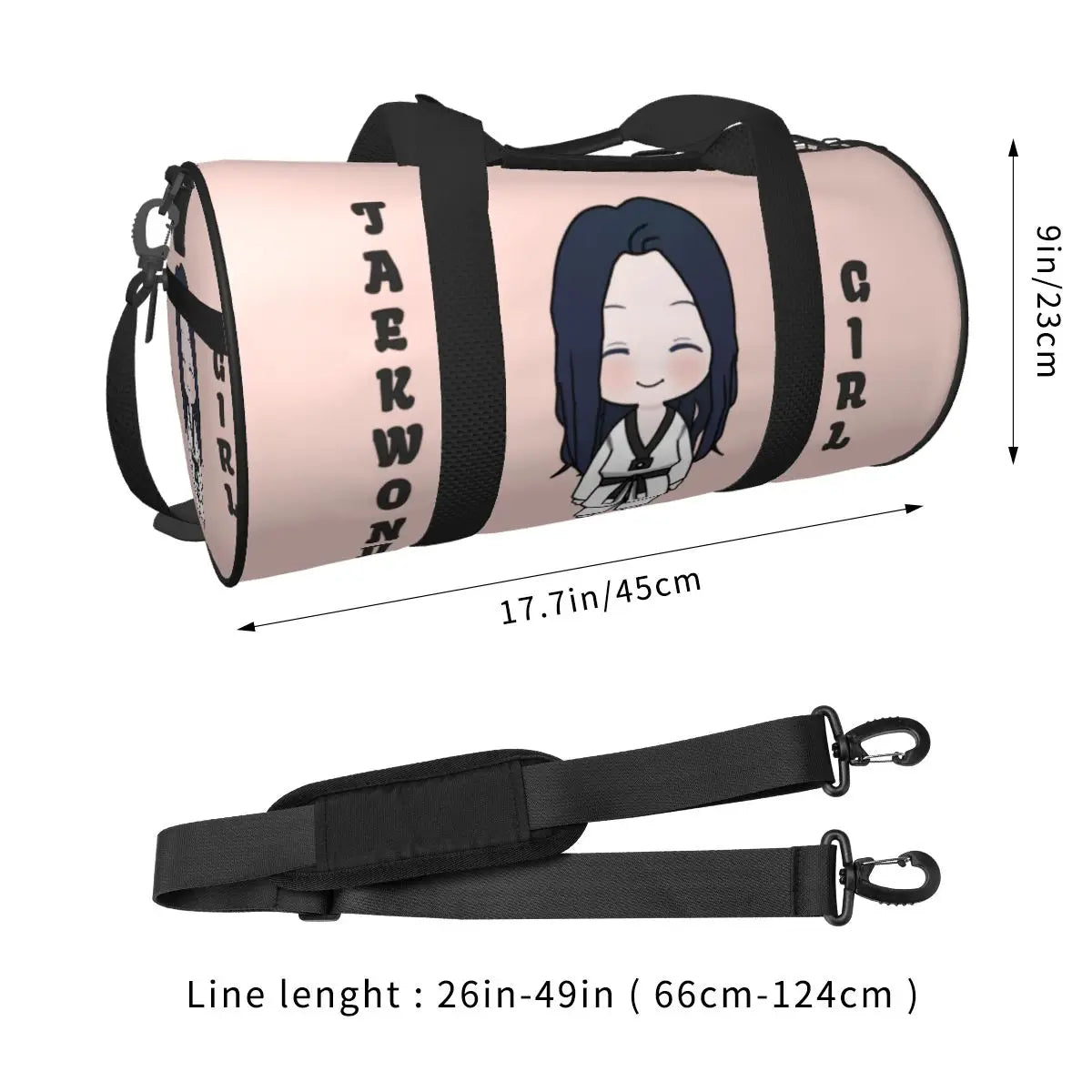 Couple Printed Weekend Fitness Bag for Martial Arts