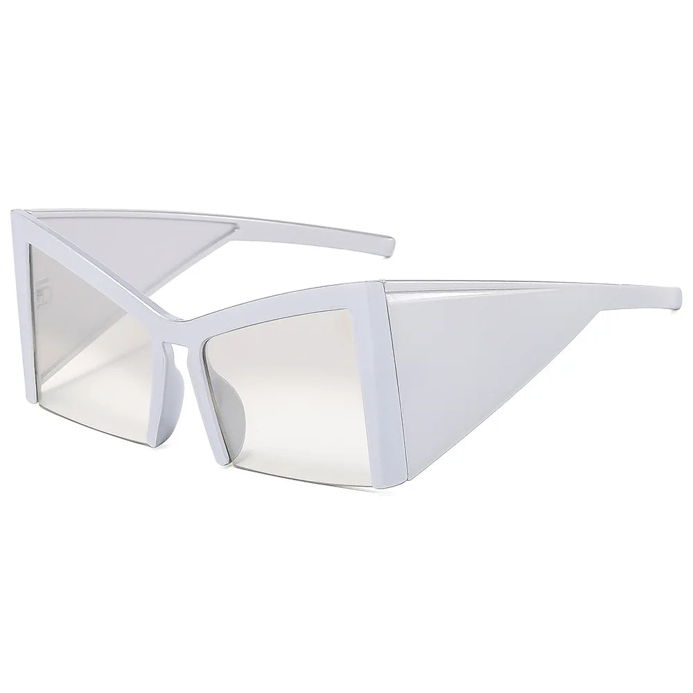 Half-Frame Square Sunglasses Women Men Travel Luxury Male Big Shades Female Oversize Sun Glasses UV400 Brand Gafas Oculos Retro