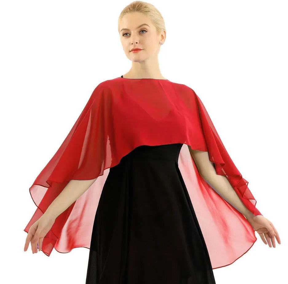Elegant Chiffon Wedding Wrap for Women Evening Capes Bridal Jacket Accessories