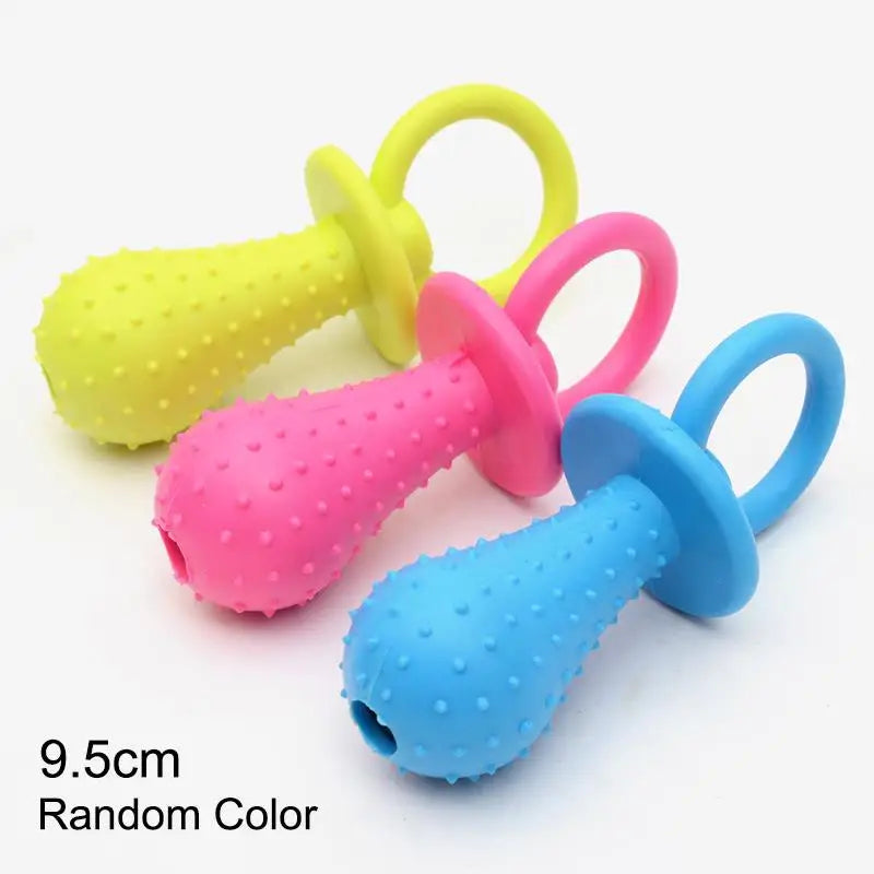 1-10pcs Pet Chew Toy Soft Rubber Bite-Resistance Bone Shape Teeth
