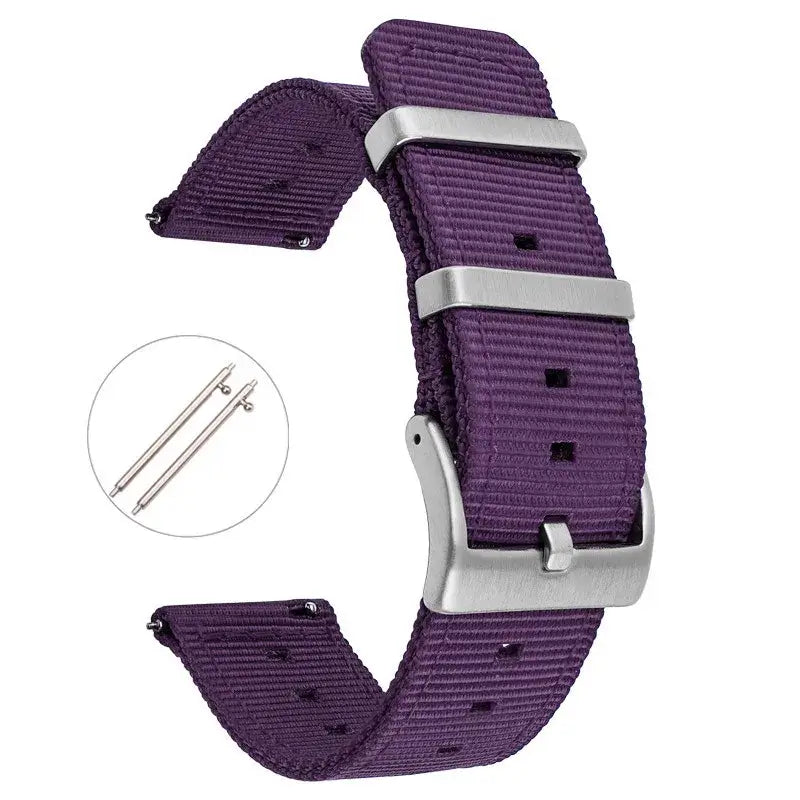 Garmin 18/20/22mm Quick Release Two-Piece Woven Nylon Band with Twin Metal Keepers