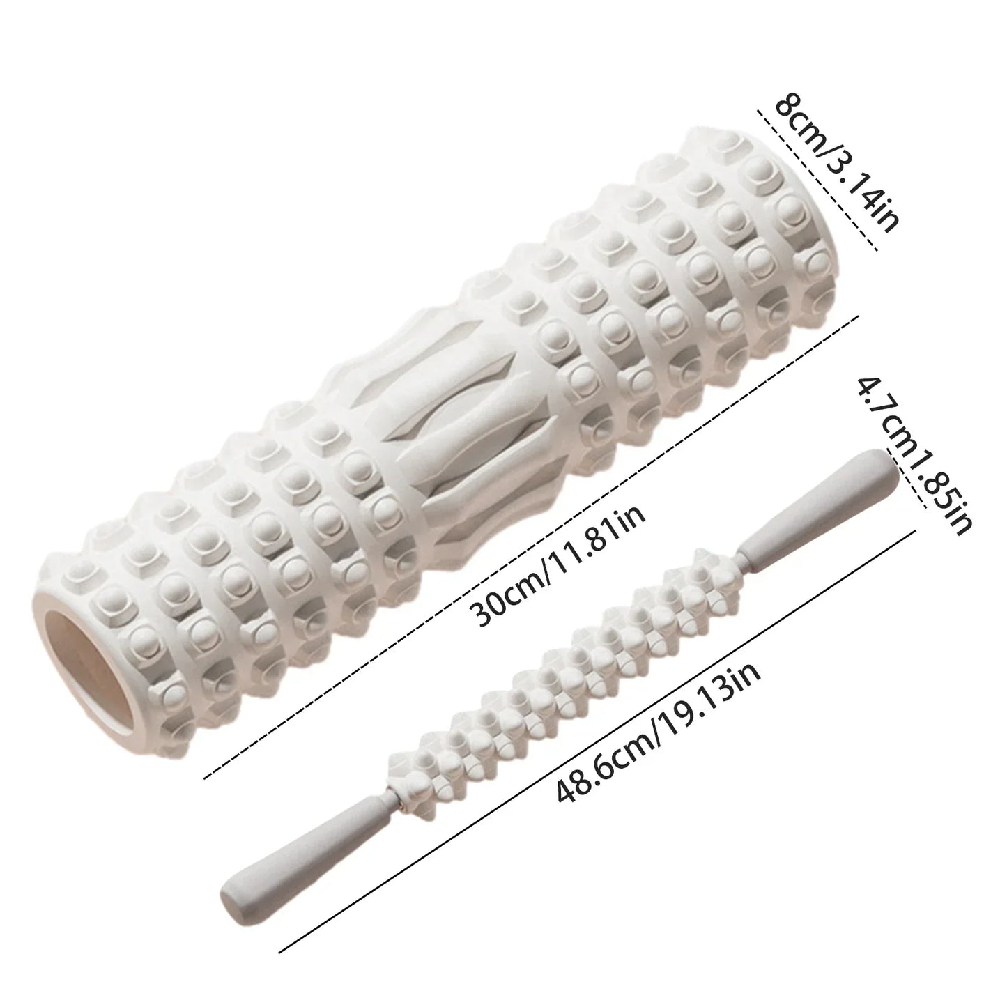 MuscleFlex Foam Roller: Stretch, Recover, Carry