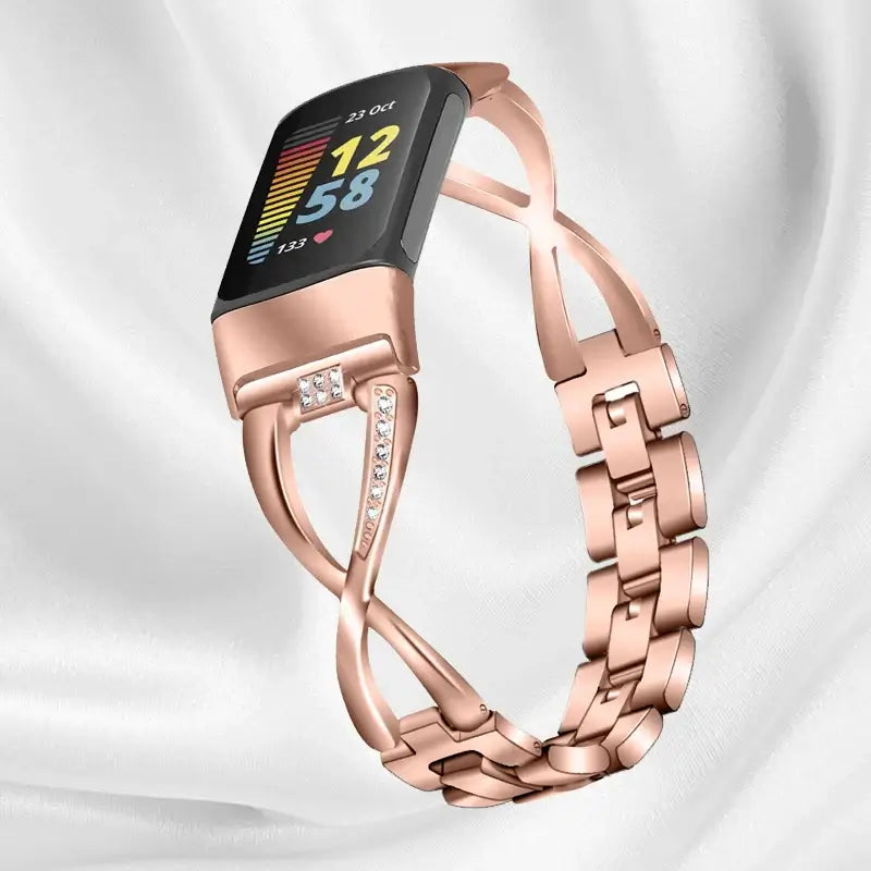 Fitbit Charge 5 & 6 Infinity-Link Stainless Steel Bracelet Band