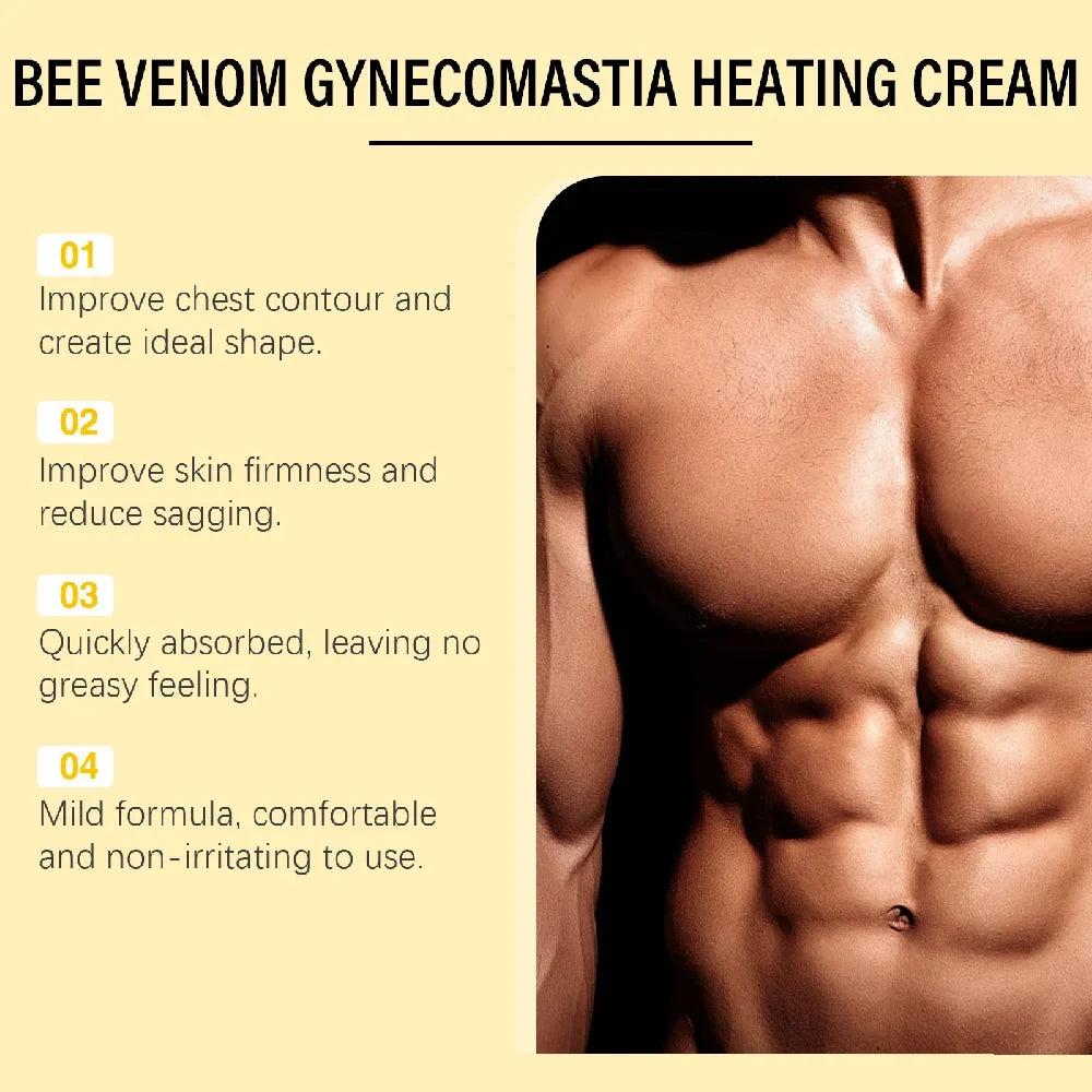 15ml Men's Bee Male Breast Warming Oil Chest Firming Massage Serum Chest Firming Oil Skin Care