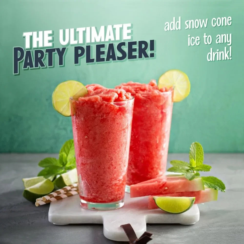 New Upgrade US Shipping Single Serve Retro Snow Cone Machine Countertop Shaved Ice Maker for Slushies Hawaiian Ice with Reusable