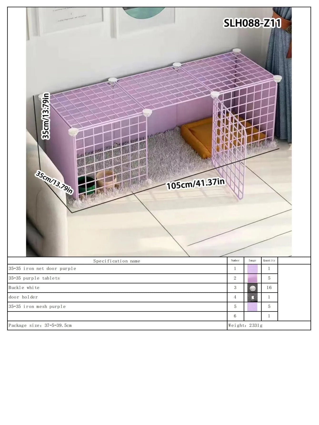 Dog Pet Fence Indoor Isolation Gate Dog Cage Small Dog Iron Guardrail Freely Combinable Cat and Dog Pet Fence