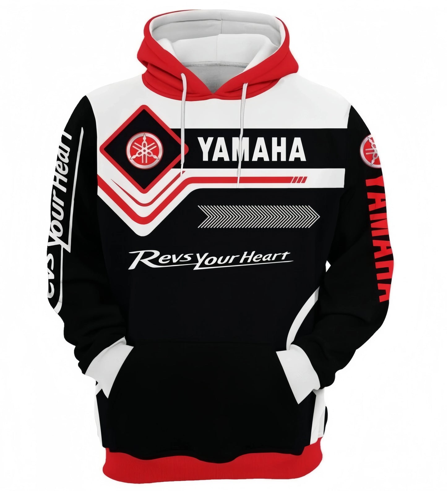 Yamaha Men's 3D Print Motorcycle Hoodie Pullover Streetwear Style High Quality Sportswear Sweatshirt