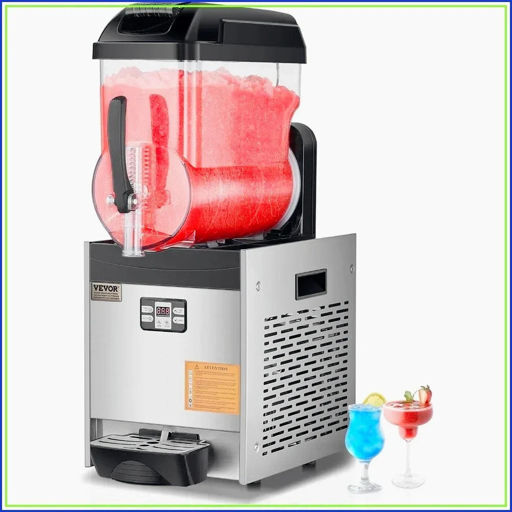 Commercial Slushy Machine 12L 48 Cups Frozen Drink Maker Stainless Steel Slushie Machine for Home Party