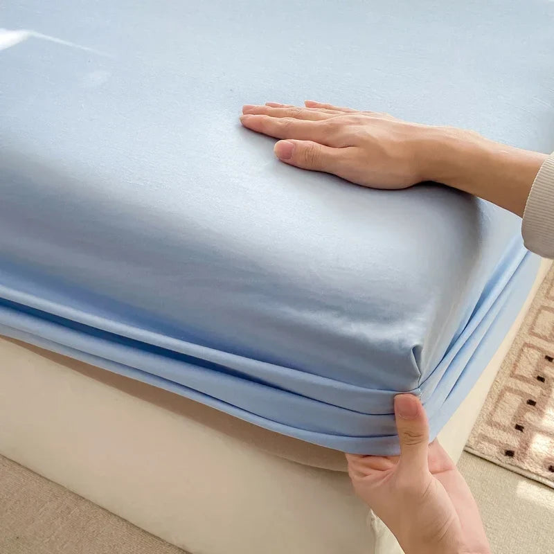 100% Cotton Fitted Bed Sheet with 360 Elastic Band Bedsheet Bedspread