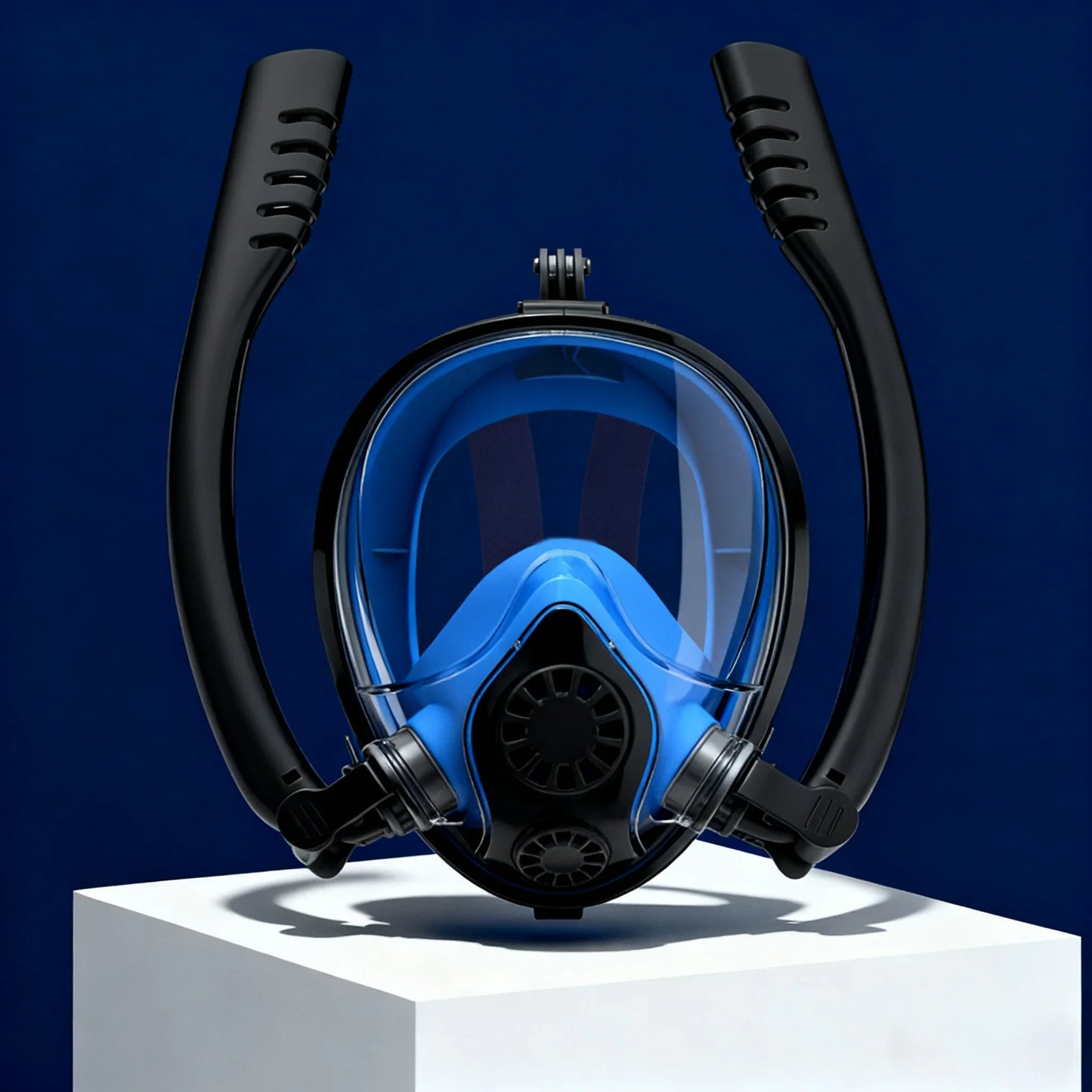 Adults Full Face Snorkel Mask Double Breathing Tube 180° Wide-Eye Panoramic Vision Advanced Anti-Fog Swim Leak-Proof Adventures
