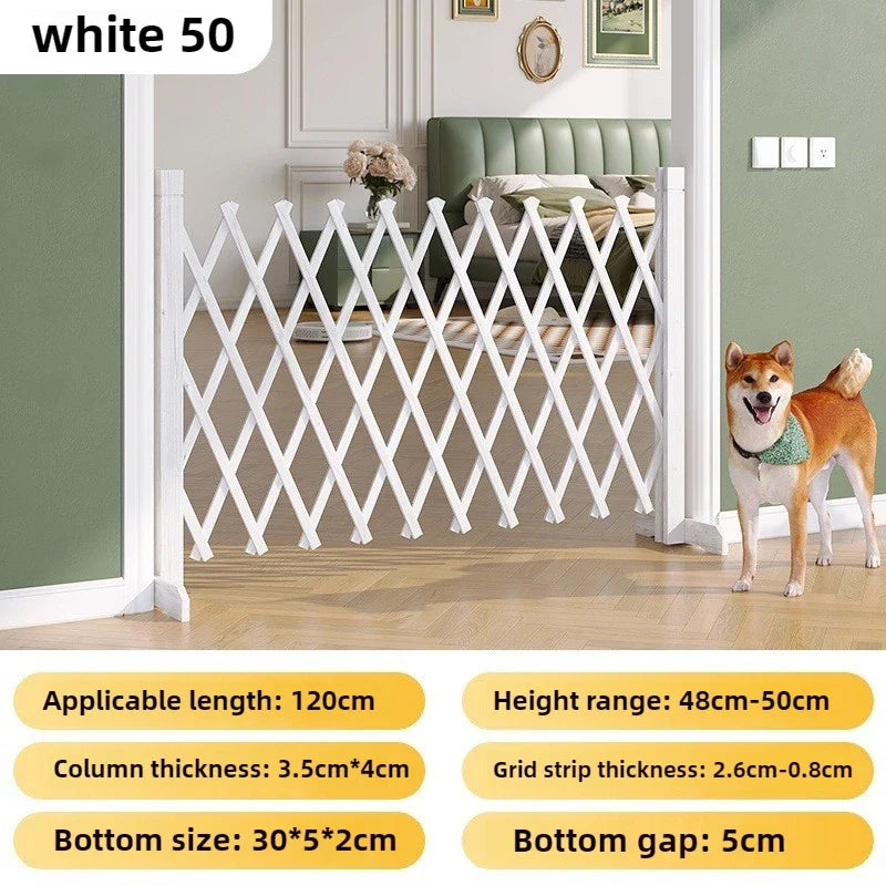 Pet Puppy Fence Retractable Isolation Dog Wooden Fence Folded Indoor Anti-Jailbreak Dog Fences Accessories Isolation Pet Cat Net