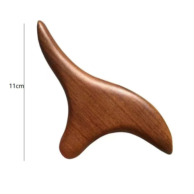 Wooden Triangular Bird Massage Stick Foot Gua Sha And Acupressure Tool Full-Body Meridian Trigger Point Relaxation Device