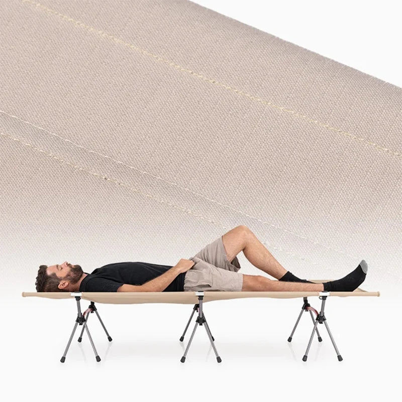 Folding Camping Cot, Adjustable Height, Lightweight Sleeping Bed, Tent Cot, with Storage Bag, Comfortable for Outdoor&Indoor