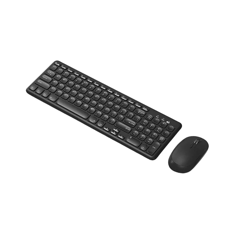 B.O.W HW256 Ultra-thin wireless keyboard and mouse set, 2.4G wireless set, 96 keys