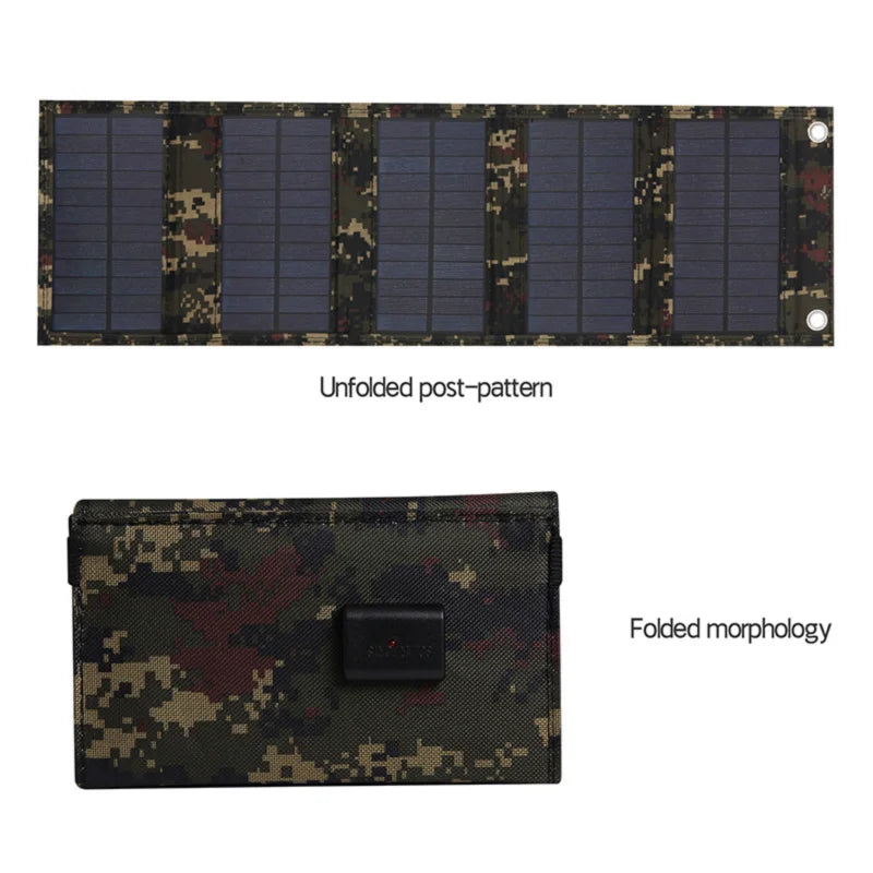 Backpack Carry Portable Foldable Waterproof Solar Charger 25W 100W Dual USB Solar Panel Power Supply Outdoor Camping Emergency