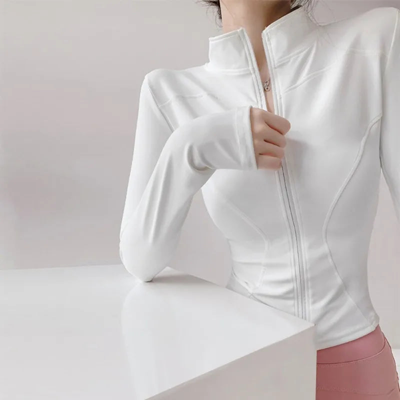Women's Zippered Yoga Shirt