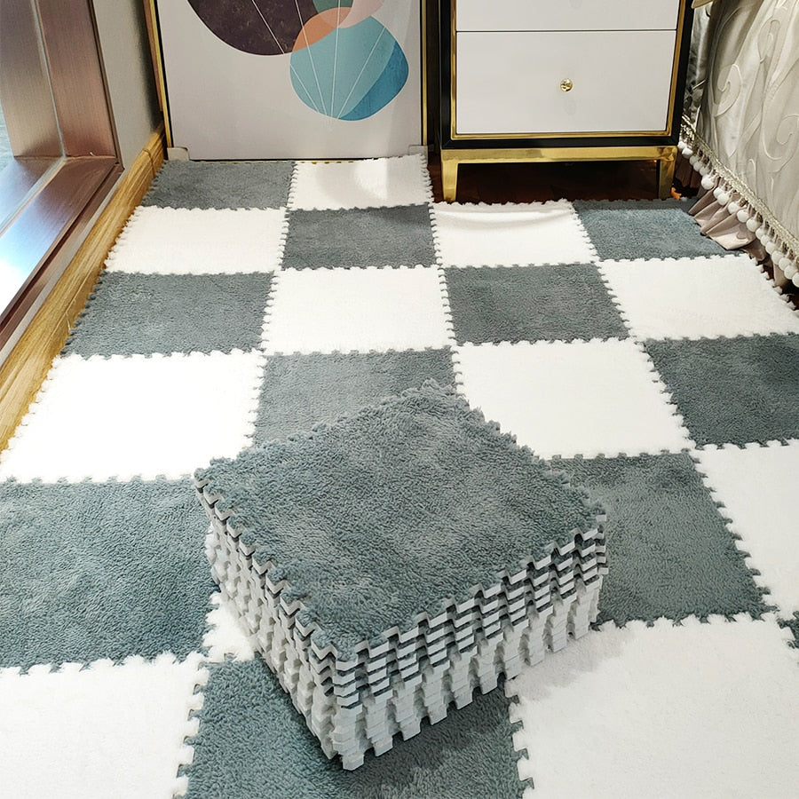 Baldosas de alfombra de felpa