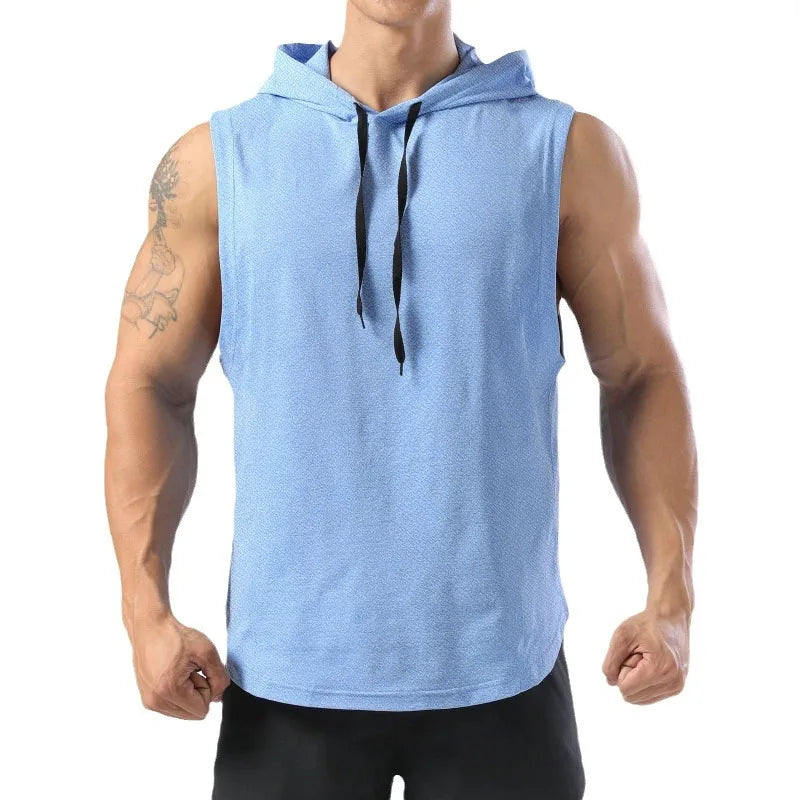 Sleevless Tees for Men Solid Colors