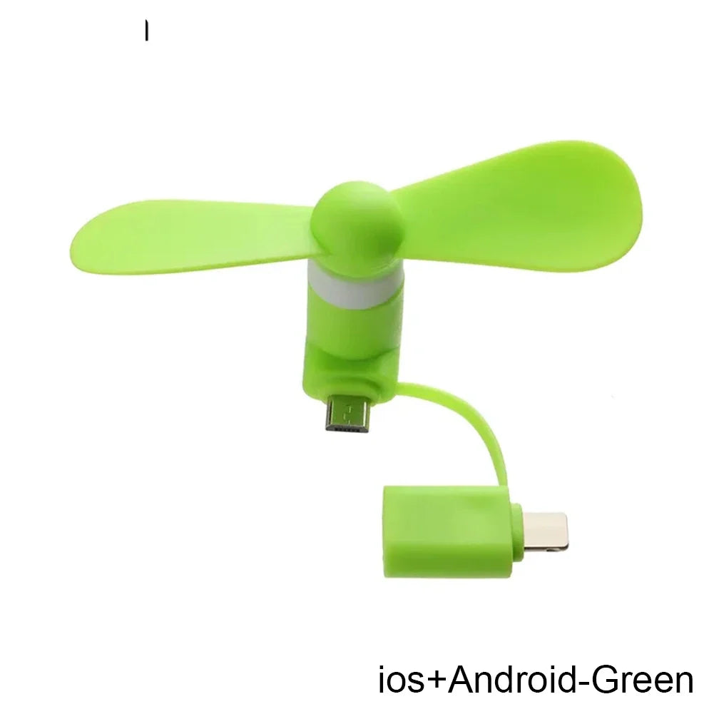Mini USB Fan Flexible Cooling hand Fan portable Fans Summer Cool laptop Desktop Cell Phone Cooler 2 in 1 Micro USB Type-C plug