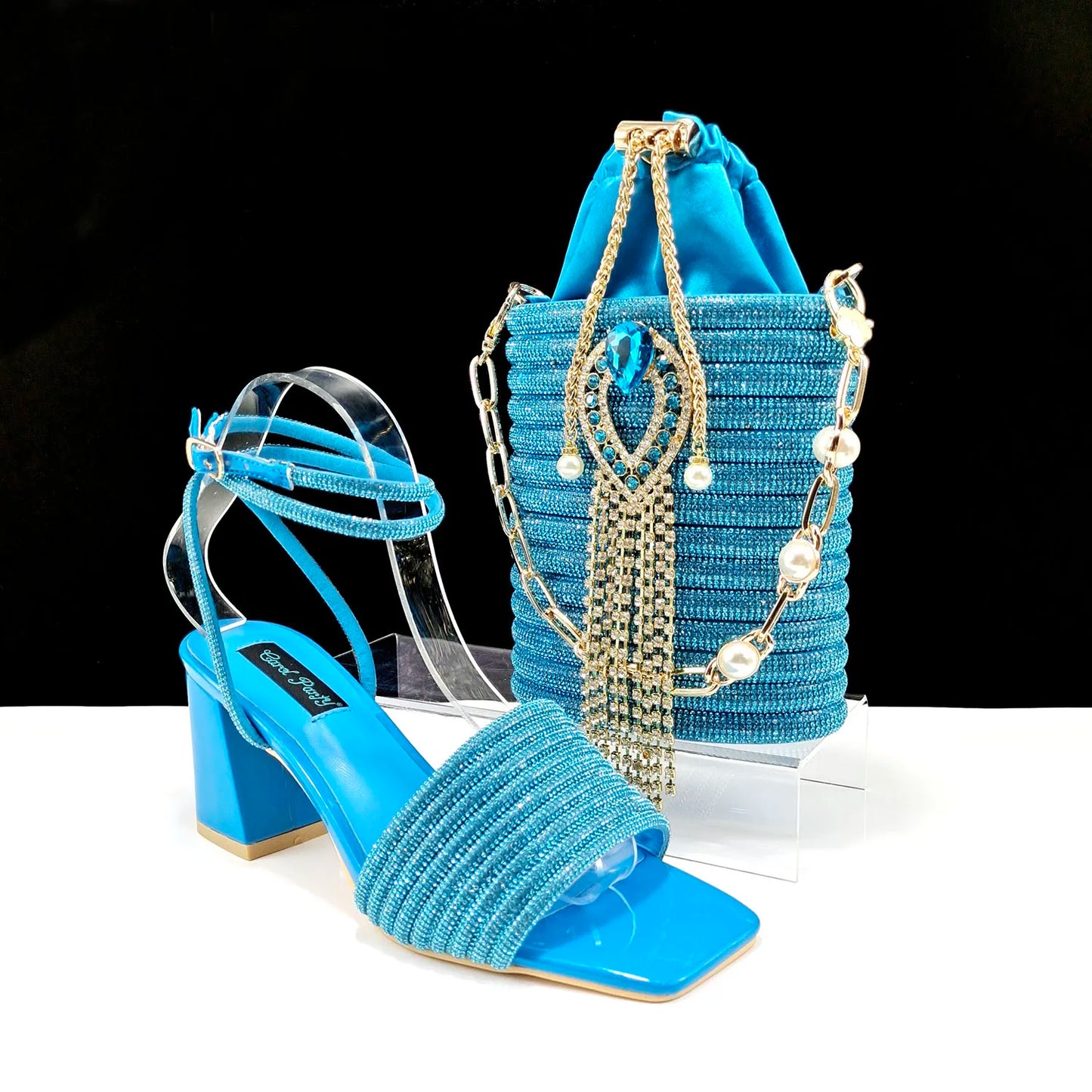 Zapatos de Mujer Último Diseño Italiano con Bolso a juego Conjunto HJJ1-23
