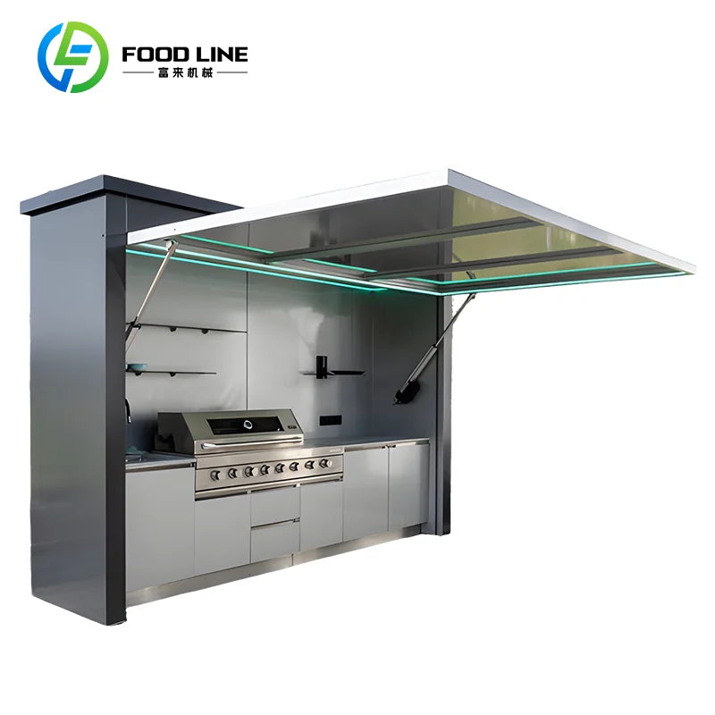 Portable Outdoor Kitchen With Large Storage Space, Ideal For Camping And Backyard BBQ Customize
