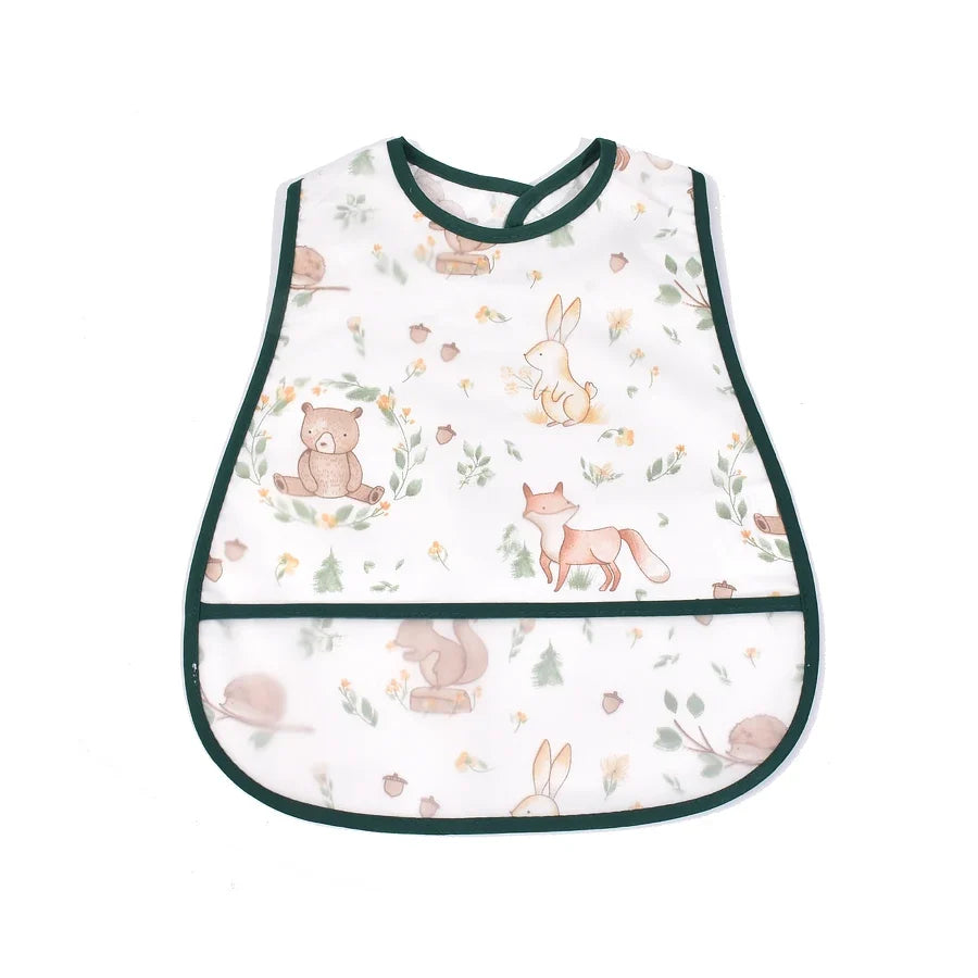 2023new Cartoon Pattern EVA Waterproof Pocket Lunch Feeding Bibs