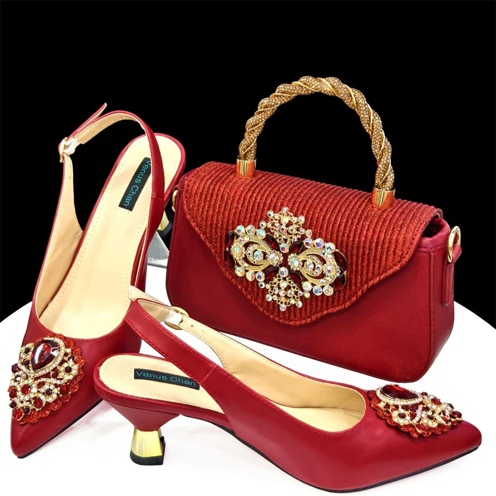 Juego de zapatos y bolsos de señora de alta calidad HAS1-23
