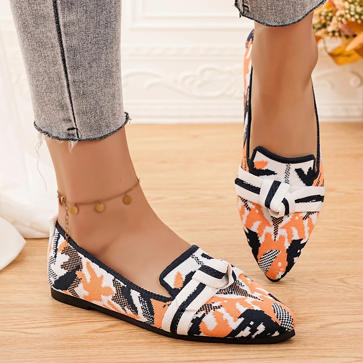 New Women's Loafers Ballet Flat Shoes Spring/autumn Fashion Pointed Toe Casual Low Heeled Women's Flat Shoes  Size 36-43