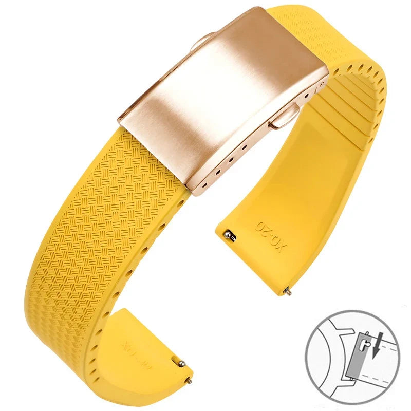 Amazfit Balance, GTR, GTS & Bip FKM Rubber Band with Folding Clasp