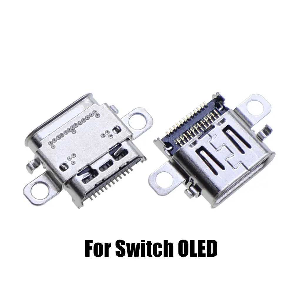 2pcs For NDS NDSL NDSi XL Power Socket Charging Port For GBA GBASP Link Connector For Switch / Lite / Oled / Pro NS Console