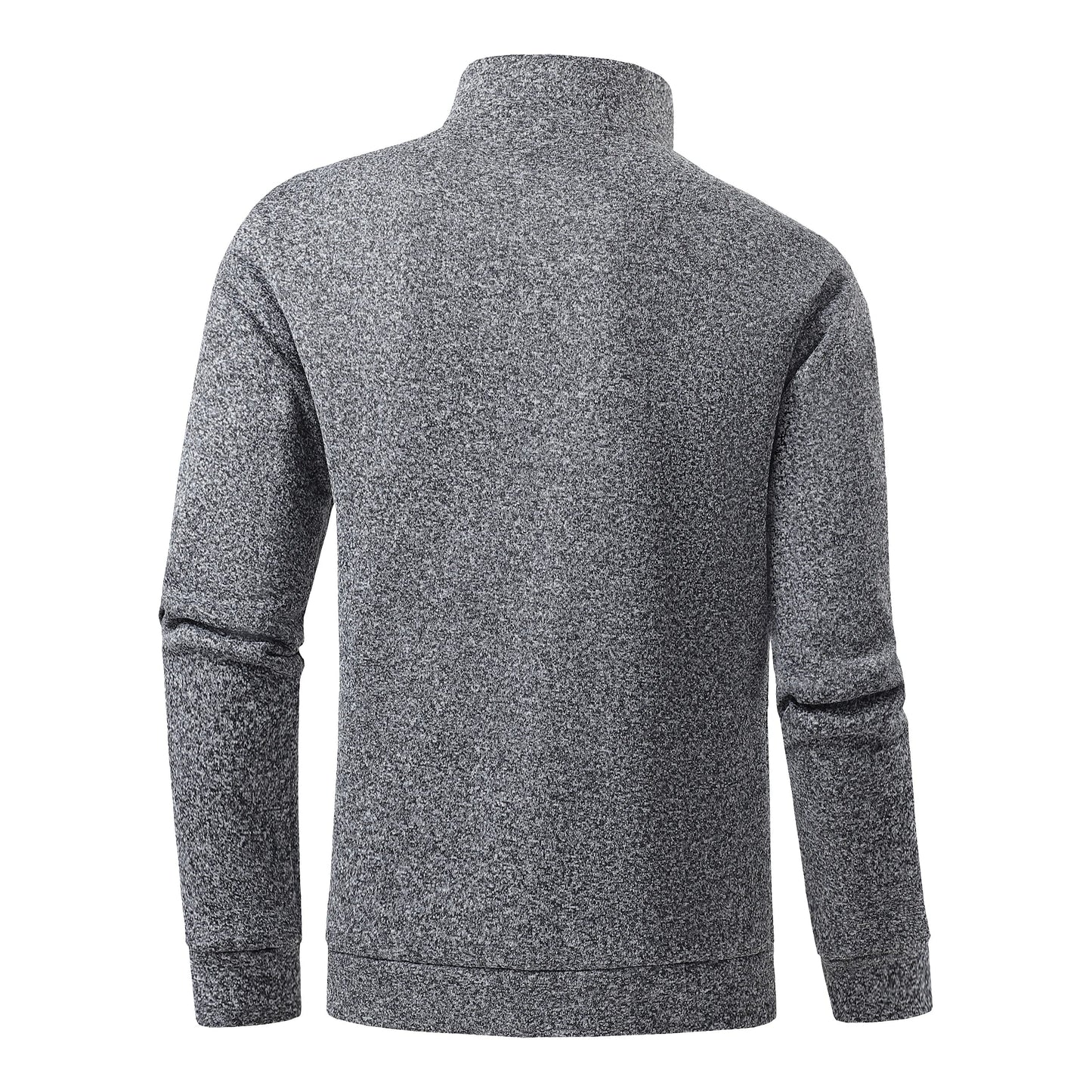 Autumn Men's Half-Zip Sweatshirts, Long-Sleeved Solid Color Pullovers, Turtlenecks, Streetwear, Winter Warm Jackets, Sports Coat