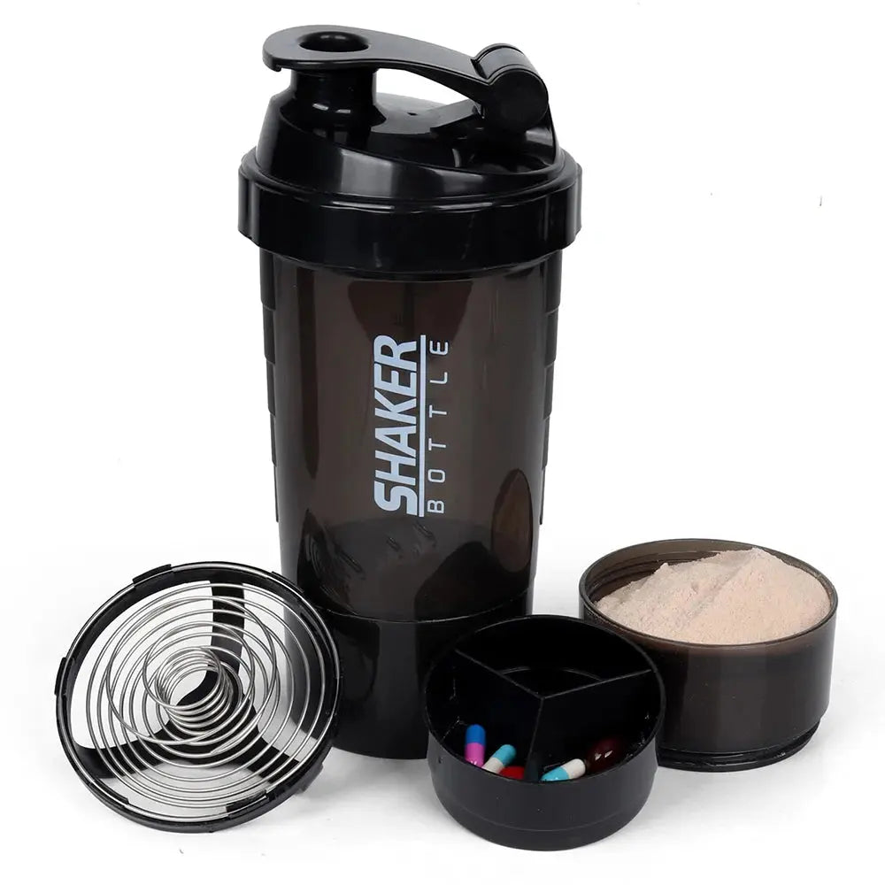Portable Exercise Shaker with Mixing Compartments