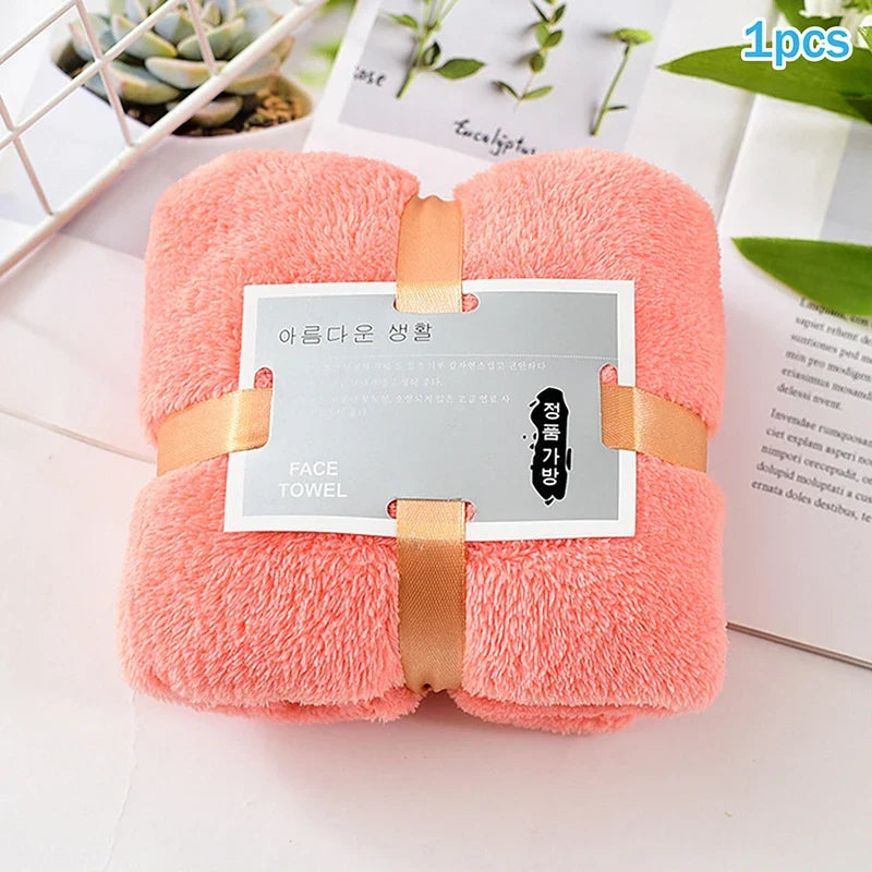 Hot 1/5PCS Bath Towels Set Super Soft Highly Absorbent Quick-drying Coral Velvet Bath Towel For Adults Hotel & Spa Use