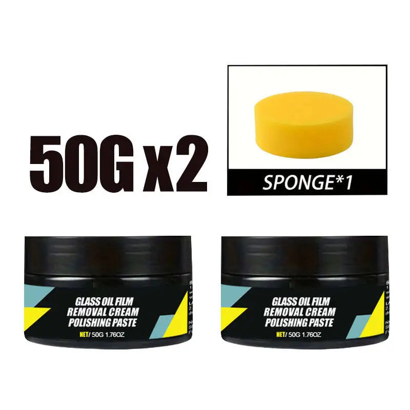 Car Glass Polish Coating Kit for Windshield Oil Film Removal Paste Car Glass Water Repellent Anti Rain Hydrophobic Cleaning Kits