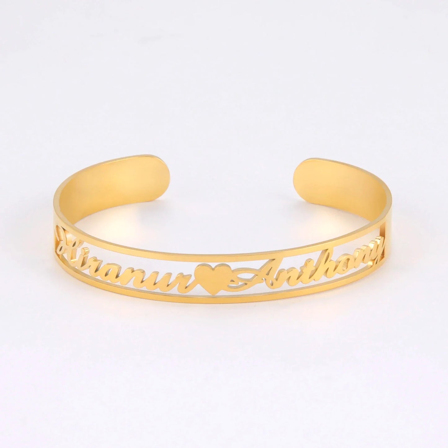 Personalized Name Bracelet for Women Men Custom Jewelry Stainless Steel Customized Bangle Gold Color Arabic Name Birthday Gifts