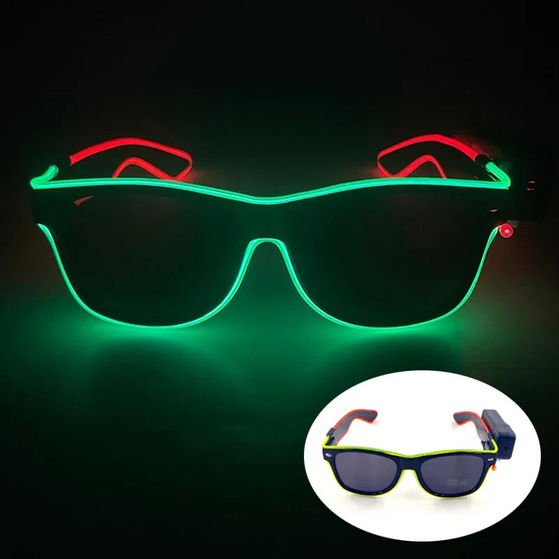 New Cool Wireless Glowing LED Light Up Glasses Luminous Neon Sunglasses For Wedding Rave Festival Party Disco Nightclub Gift