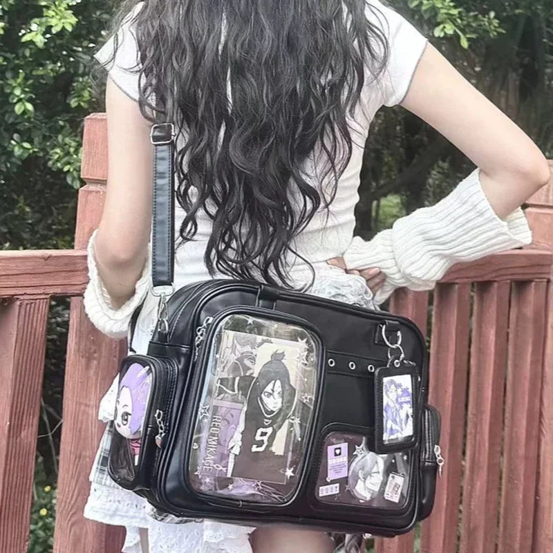 Bolso Bandolera Pastel con Ventana Transparente