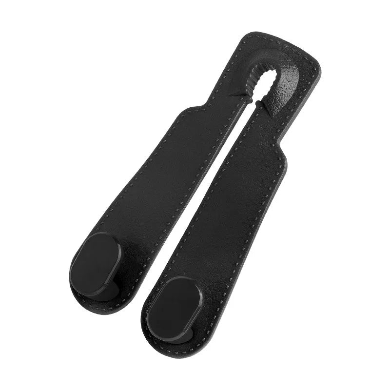 Gancho trasero para asiento de coche de gamuza con doble cabeza, gancho pequeño de almacenamiento trasero, suministros de decoración interior del coche