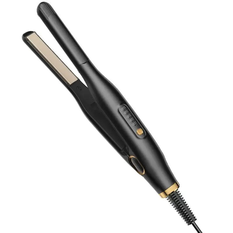Portable Men's Hair Straightener & Curler Iron Dual Use Travel Ceramic Fast Heating Short Hair Travel Styling Tool