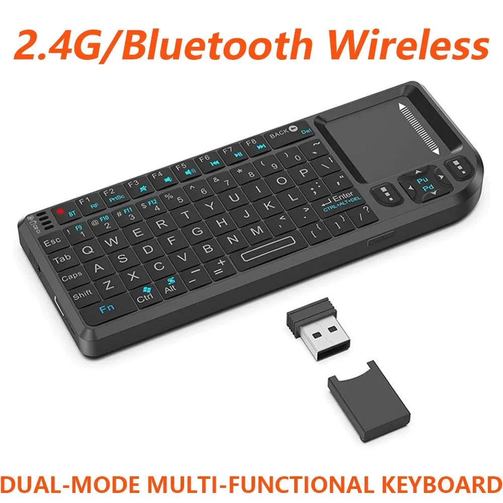 2.4G/Wireless Bluetooth Mini Keyboard Multifunctional Red Laser Keyboard With Touch Mouse Compatible For iOS Windows Android