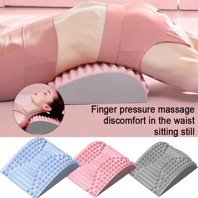 Back Stretcher Neck Pillow Relieve Massage Lumbar Support Massager for Neck Waist Stretch Device for Lower Back Stretcher YBAMQ2