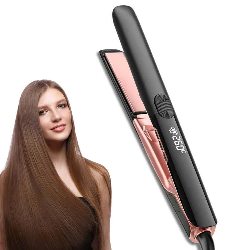 Professional Electric Ceramic Hair Straightener Flat Iron LCD Display Fast Heating Styling Tool for Household Salon Use