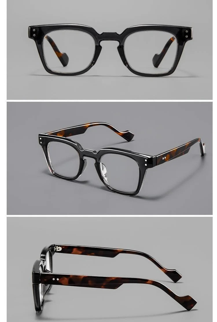 2025 New Square Reading Glasses Men Black Frame Presbyopia Eyeglasses Women Far Sight Optical Eyewear Diopters 0~+4.0 Spectacles