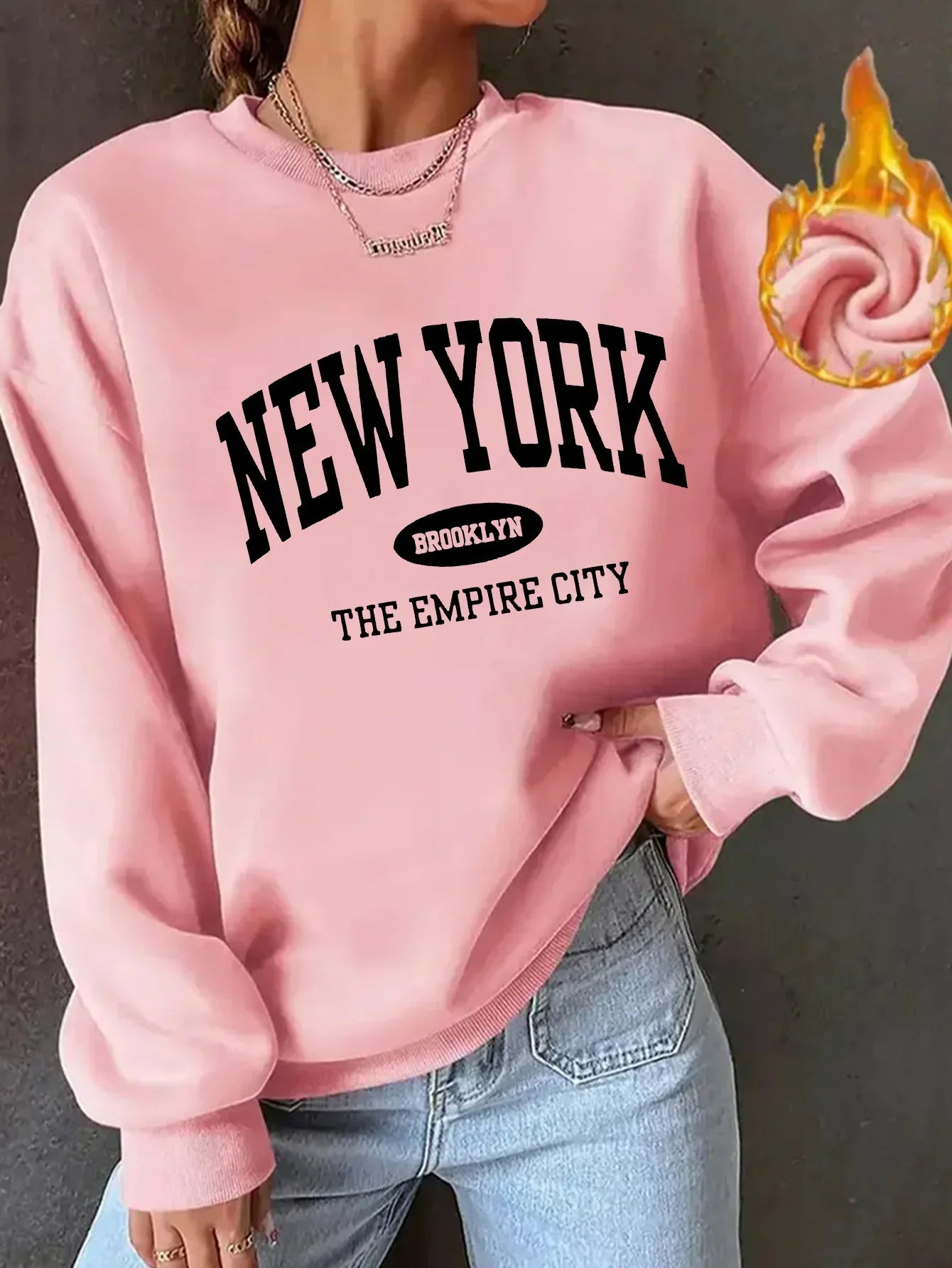 Women's Casual USA Print Pullover Sweatshirt Geometric Design Long Sleeve Round Neck Machine Washable Regular Fit for Autum