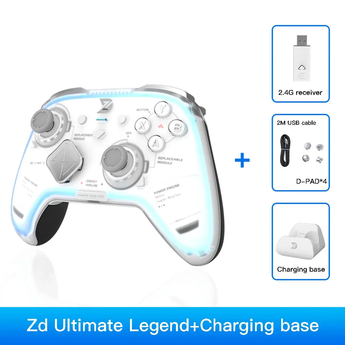 ZD Ultimate Legend Game Controller Elite Modular Sensory RGB Switch Phone Bluetooth Controller NS Tablet Steam Xbox Gifts