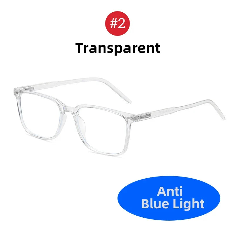 VIVIBEE 2026 Square Blue Light Blocking Glasses Men TR90 Light Frame Anti Blue Ray Eyeglasses Women Classic Computer Eyewear