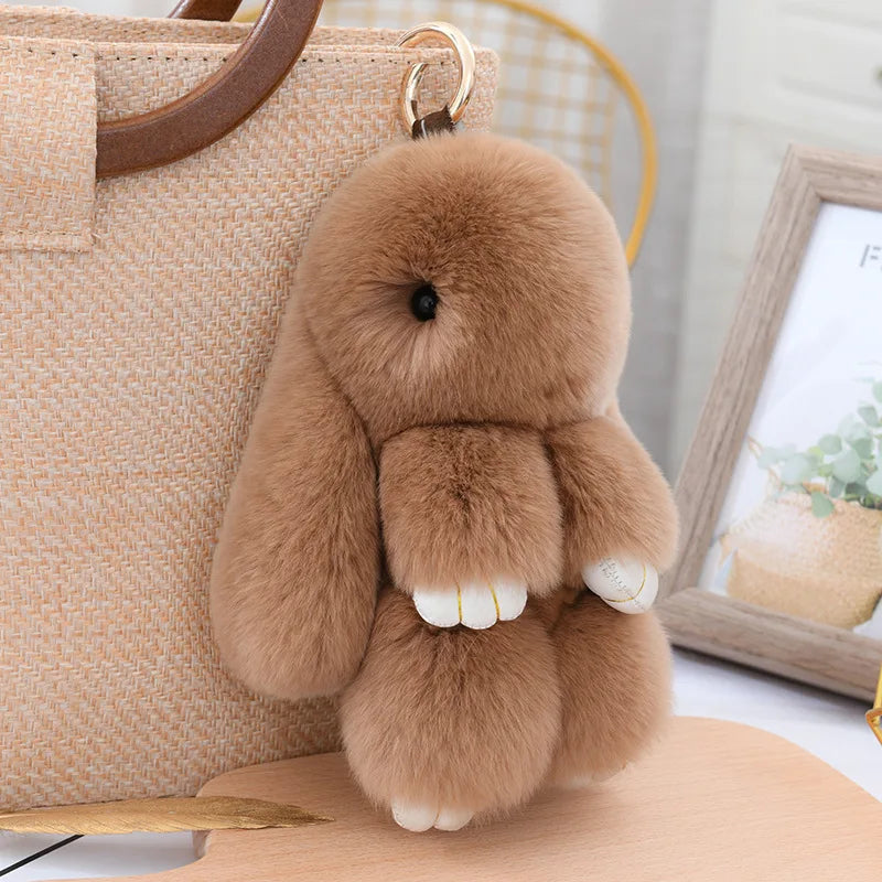 Llaveros de peluche de conejitos suaves